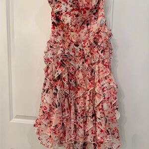 White House Black Market Floral Ruffle Dress